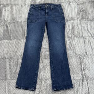 NYDJ Jeans Womens 10 Blue Barbara Bootcut Stretch Denim High Rise Flare Classic